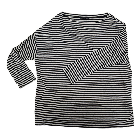 All Saints Tops - AllSaints Rita Oversized Striped T-Shirt in Black/White